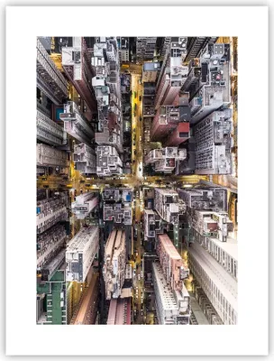 Produktbild von Poster - Poster ohne Rahmen - Metropole Luftaufnahmen Straße - 30x40 cm - Wand Bild - Wanddeko - Wandbilder - Kunstposter - Wandposter - Bilder - Kunstdruck - Wanddekoration - P2XPA30x40-4507