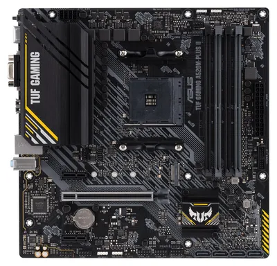 Zdjęcie produktu dla ASUS TUF GAMING A520M-PLUS II - Płyta główna - micro ATX - Socket AM4 - Chipset AMD A520 - USB 3.2 Gen 1 - Gigabit LAN - Wbudowany układ graficzny (wymagany procesor) - HD Audio (8-kanałowy) (90MB17G0-M0EAY0)