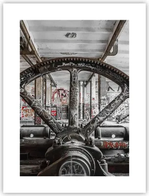 Produktbild von Poster - Poster ohne Rahmen - Maschine Industrie Graffiti - 30x40 cm - Wand Bild - Wanddeko - Wandbilder - Kunstposter - Wandposter - Bilder - Kunstdruck - Wanddekoration - Wandbild - P2XPA30x40-4304
