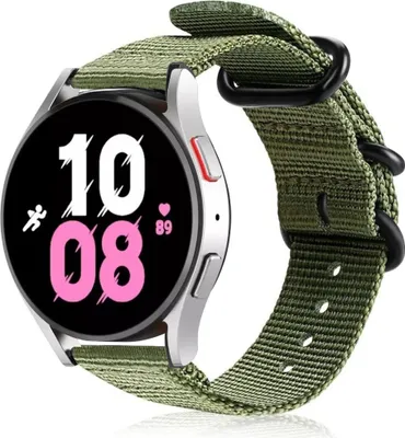 Produktbild von Strap-it Samsung Galaxy Watch 5 - 44mm Nylon-Schnallenarmband (Grün)