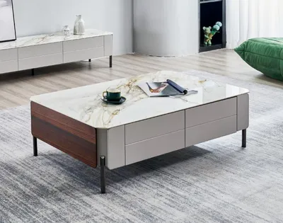 Produktbild von Couchtisch Tisch Designer Beistelltisch 80x40 Couchtische Modernes