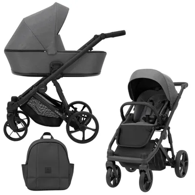 Image de Kunert Arizo 2in1 poussette en anthracite/graphite - légère, élégante et polyvalente