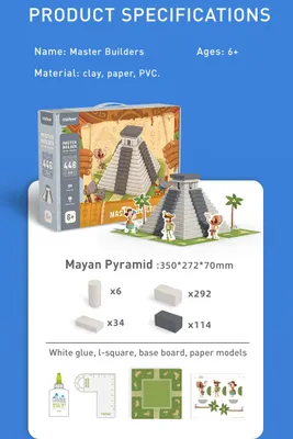 Image de Mideer Mon premier bâtiment Pyramide maya 446 pièces