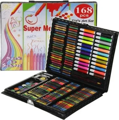 Produktbild von Kunstset zum Malen und Zeichnen, 168-tlg.