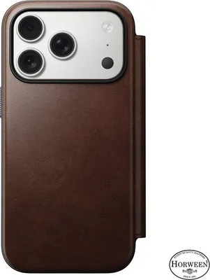 Zdjęcie produktu dla Nomad Modern Leather Folio, Folio, Apple, iPhone 17 Pro, 16 cm (6.3"), Brązowy