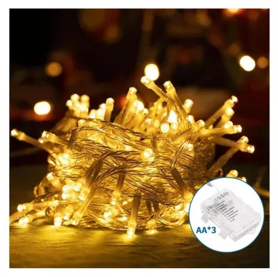 LED-Lichterkette 3 m, warmweiß, batteriebetrieben (AA)