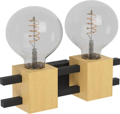 Produktbild von EGLO Wandleuchte innen Levantara, Wandlampe 2-flammig für Flur und Wohnzimmer, Wandbeleuchtung, Wand-Lampe mit E27