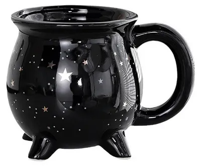 Immagine prodotto di Tazza da caffè "Hexenkessel", in Vetroceramica, nera, 300 ml, con motivo a stelle