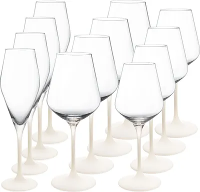 Produktbild von Villeroy & Boch Manufacture Rock Blanc Wein- und Sektgläser Set 12-teilig