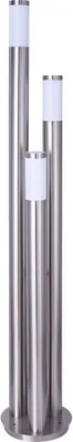 Produktbild von LED Stehlampe, Edelstahl silber, 3-Säulen, H 170 cm