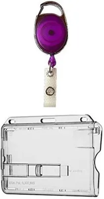 Produktbild von Ausweisset Ausweisjojo Jojo transparent LILA Zipper Kartenhülle Ausweishülle TRANSPARENTER Ausschieber