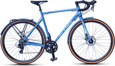 Produktbild von WYNN Gravelbike Gravel 28 Zoll GRL1.1 blau Rahmenhöhe 58 cm Damen Herren 14 Gänge Gepäckträger Schutzbleche