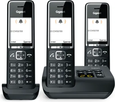 Produktbild von Gigaset COMFORT 550A trio schwarz/chrom
