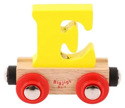 Obrázok produktu pre Bigjigs Rail Wagon Drevená vláčiková dráha - písmeno E
