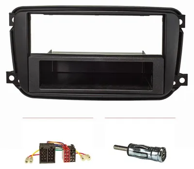 Radio-Installationsrahmen für Smart Fortwo 451 Facelift, schwarz