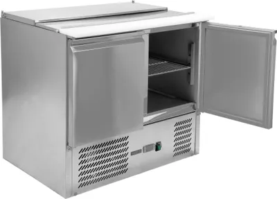 Produktbild von Kühltheke, Kühltisch mit Abdeckung, 2 Türen, 170W, 240L, 900x700x876mm