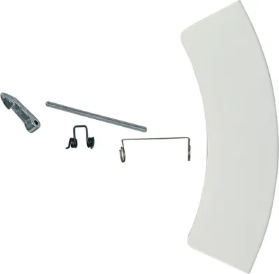 Produktbild von easyPART passend für 405512893/0 Electrolux Türgriff Griff weiß Set mit Schießnase Kunststoff Waschmaschine Waschgerät AEG 405512893 4055128930 passend Husqvarna Ikea JohnLewis
