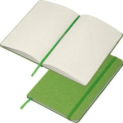 Produktbild von Notizbuch / DIN A5 / mit Kartonumschlag und gepunkteten Seiten / Farbe: grün