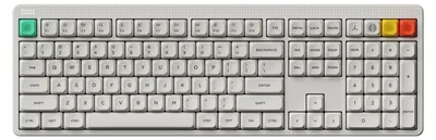 Immagine prodotto di Tastiera meccanica wireless - Bianca, profilo alto - Layout US - 109 tasti - Hot-swappable
