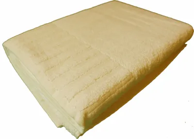 Produktbild von langes Saunatuch, 80 x 200 cm, creme, 100% Baumwolle, Frottier Strandtuch, Strandlaken, uni einfarbig