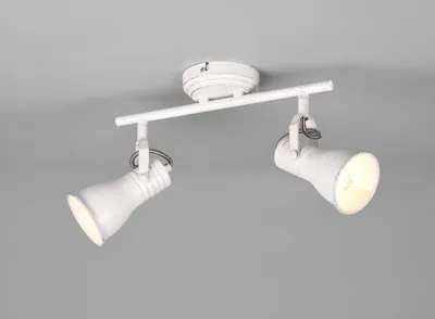 Produktbild von LED Deckenstrahler Wandstrahler schwenkbare Lampenschirme Weiß antik Breite 30cm