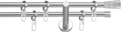 Produktbild von SN Deco - Stilgarnitur Rennes, 19 mm, 2-Lauf, edelstahl optik, 160 cm