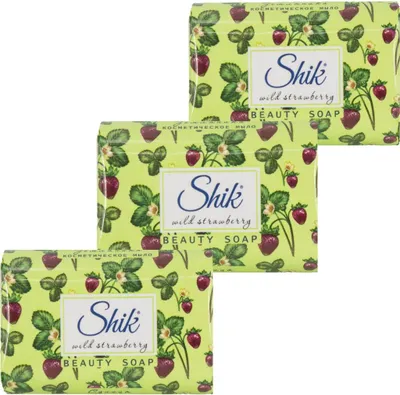 Produktbild von 3 St.x 70 g Toilettenseife Shik Erdbeere Seife
