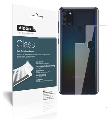 Produktbild von 1x Schutzfolie für Samsung Galaxy A21s Rückseite - Anti-Shock 9H Folie dipos Glass Kunststoffglas