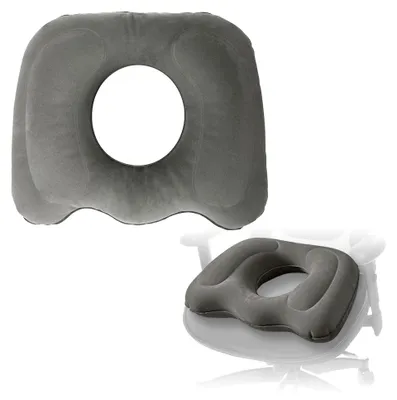 Produktbild von Multifunktionales Sitzkissen - Aufblasbares Donutkissen für Hämorrhoiden, Druckentlastung bei Steißbeinschmerzen, postoperativen Beschwerden, Schwangerschaft und Ischias