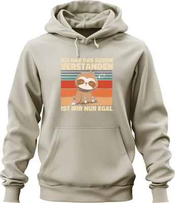 Obrázek produktu pro Už jsem pochopil, že je mi to jedno Lenochod říká Funny Uni mikina s kapucí Hoodie, Nature, L
