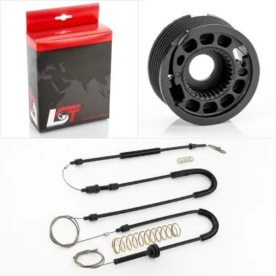 Produktbild von Fensterheber Reparatursatz Set Seilzug Rolle vorne links für VW EOS CC CABRIO 1F