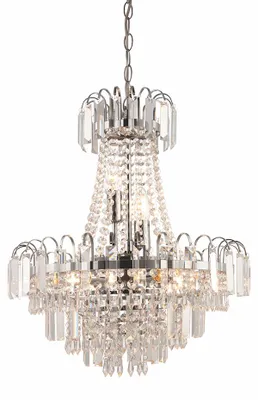 Zdjęcie produktu dla Żyrandol AMADIS przezroczysty 6xE14x15W szkło wym:210x46x46cm IP20 Endon