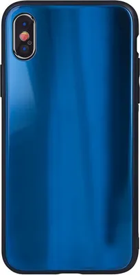 Produktbild von Aurora Glas Etui Silikon Hülle für Samsung Galaxy S20 (G980F) Hart Case TPU Handy Cover Schutz in Dunkel-Blau
