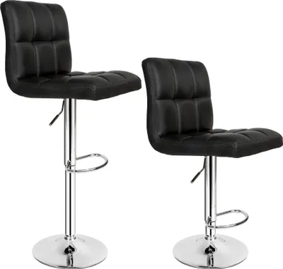 Image de Lot de 2 tabourets de bar TONY - noir