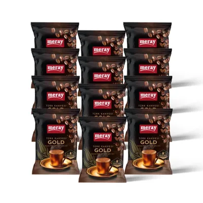 Produktbild von Meray Gold Türkischer Kaffee gemahlen – 100g - 12 Packungen