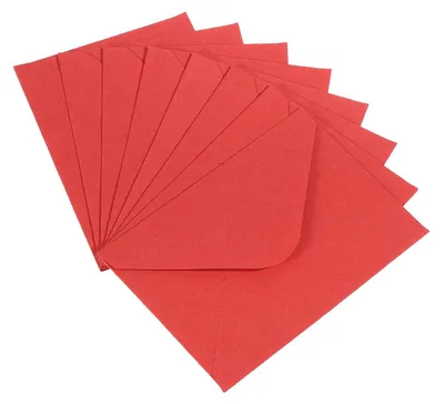 Produktbild von Elzusha – Mini-Umschläge – 100 Stück rote Mini-Geschenke- und Visitenkartenumschläge