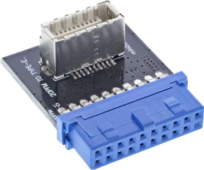 Produktbild von InLine USB 3.0 zu USB 3.1 Frontpanel Key-B Adapter intern, Mehrfarbig