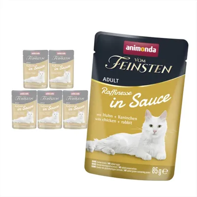 Produktbild von Animonda Vom Feinsten 6x85g Nassfutter für Katzen Huhn mit Kaninchen in Sauce