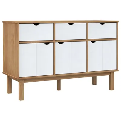 Produktbild von Sideboard OTTA Braun&Weiß 114x43x73,5 cm Massivholz Kiefer