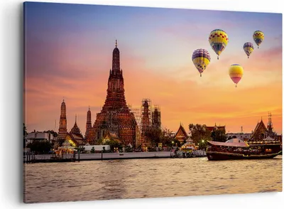 Produktbild von Bild auf Leinwand - Leinwandbild - Tempel Asien - 120x80cm - Wand Bild - Wanddeko - Wandbilder - Leinwanddruck - Bilder - Kunstdruck - Wanddekoration - Leinwand bilder - Wandkunst - AA120x80-3437