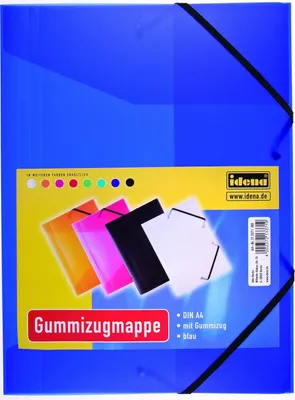 Produktbild von IDENA Gummizugmappe / DIN A4 / Farbe: transluzent blau