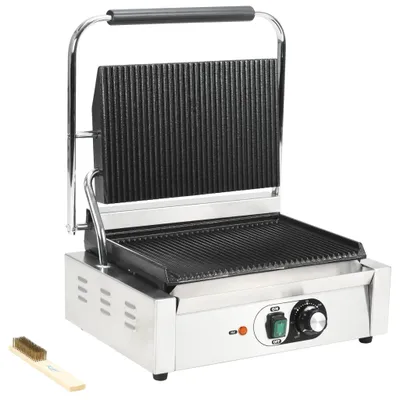 Image de vidaXL Gril à panini rainuré 2200 W 43x30,5x20 cm