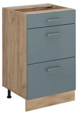 Obrázok produktu pre Kuchynská spodná skrinka Vicco R-Line Modrošedá/Dub Goldkraft 50 cm bez pracovnej dosky, Model 69984