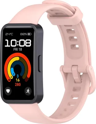 Produktbild von Strap-it Silicone Classic Armband - passend für Huawei Band 8 / Huawei Band 9 / Huawei Band 10 (pink)