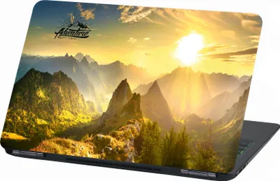 Produktbild von Premium Laptop Universal Folien Cover – Matt, Kratzfest & Rückstandslos entfernbar LP14 Mountain Sun 15 Zoll 26x38cm