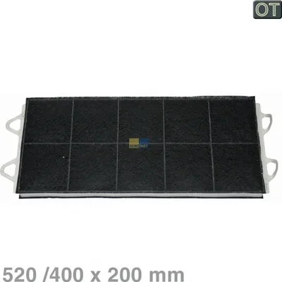Produktbild von Bosch Siemens Aktiv - Kohlefilter, Filter 520x200mm - Nr.: 296173, Miele 2084461 DKF3