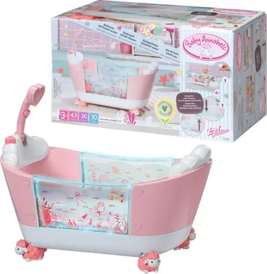 Image de Zapf Creation 703243 Baby Annabell Baignoire magique Jeu de bain - Baignoire avec sons et lumières, plaisir du bain à reproduire sans eau