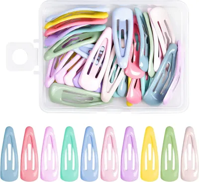 Productafbeelding van Haarspeldjes Meisjes - Kinder Haarclips - Haar Stijlen - Met Opbergdoos - 30 Stuks - Verschillende Kleuren
