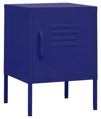 Imagen del producto de Mesita de noche moderna de acero con cerradura