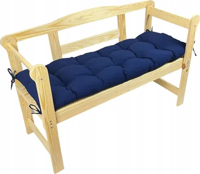 Produktbild von Gartenbankkissen, marineblau, 110x40x8, Gartenkissen, Gartensitzkissen, Outdoorkissen, Gartenkissen